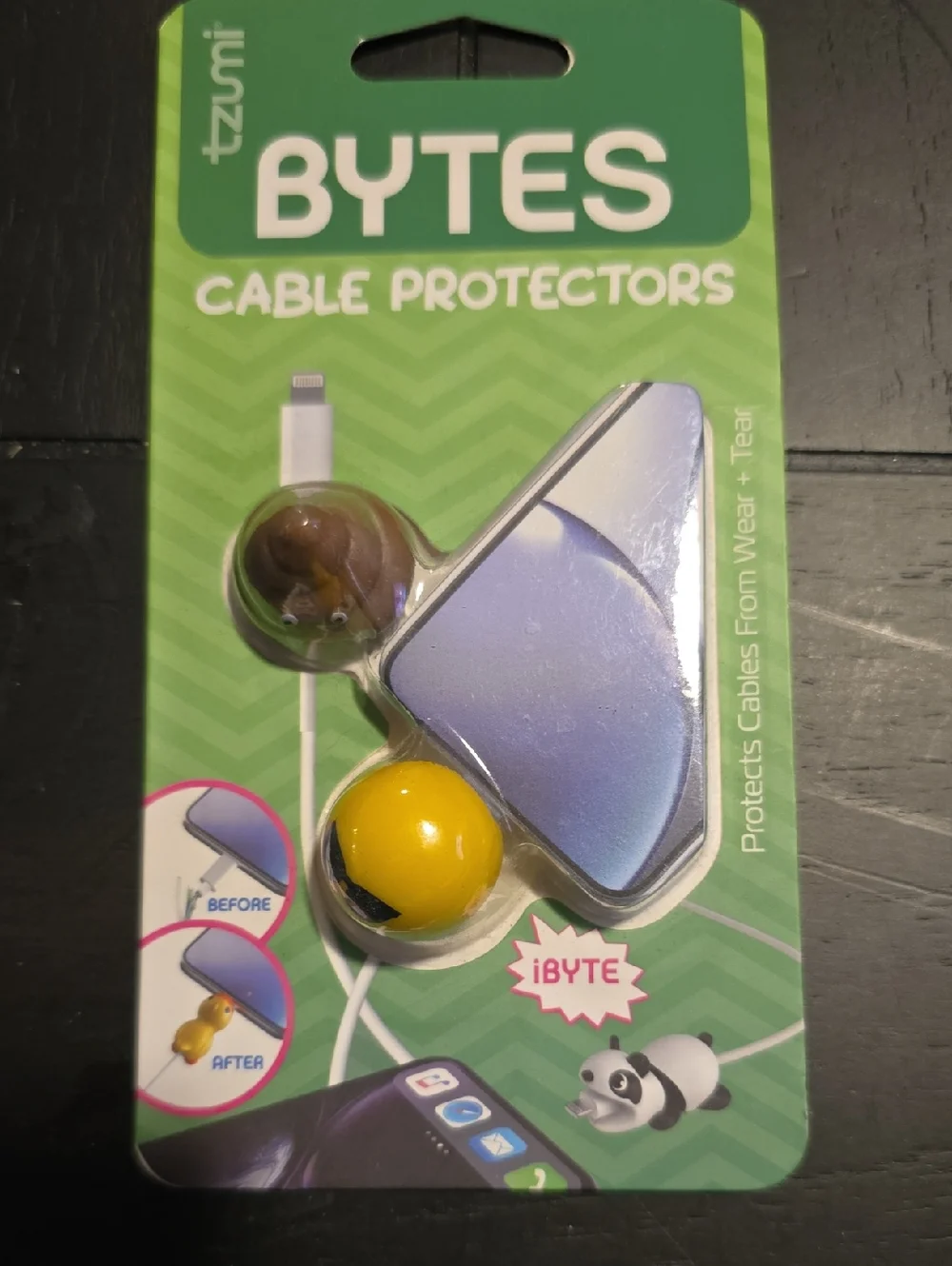BYTES Cable Protectors Pack - Blue, Yellow & Brown